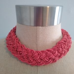 Necklace deep coral color